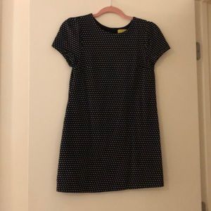 Black polka dot dress